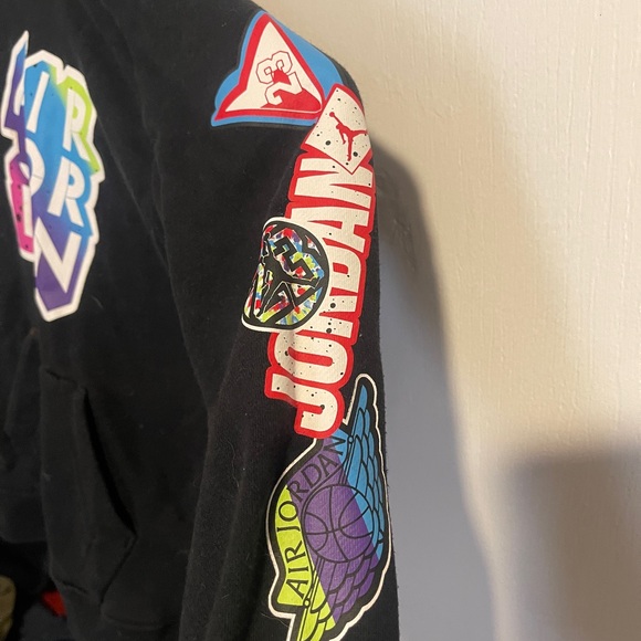 Nike Air Jordan Retro 7 Hoodie 09 Jumpman Size 6/7 Yrs Gym Nba Beach - Picture 4 of 6